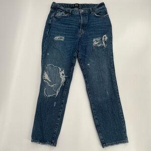 BDG Slim Straight Button Fly Distressed Frayed Hem Jeans Size 30 Women's